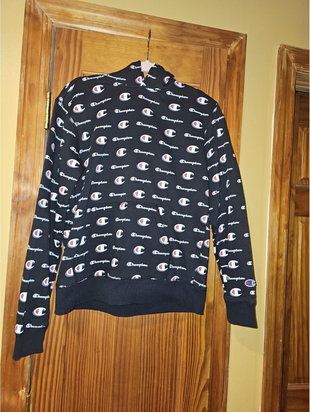 Champion Boys All Over Print Pullover Hoodie Size Boys Large